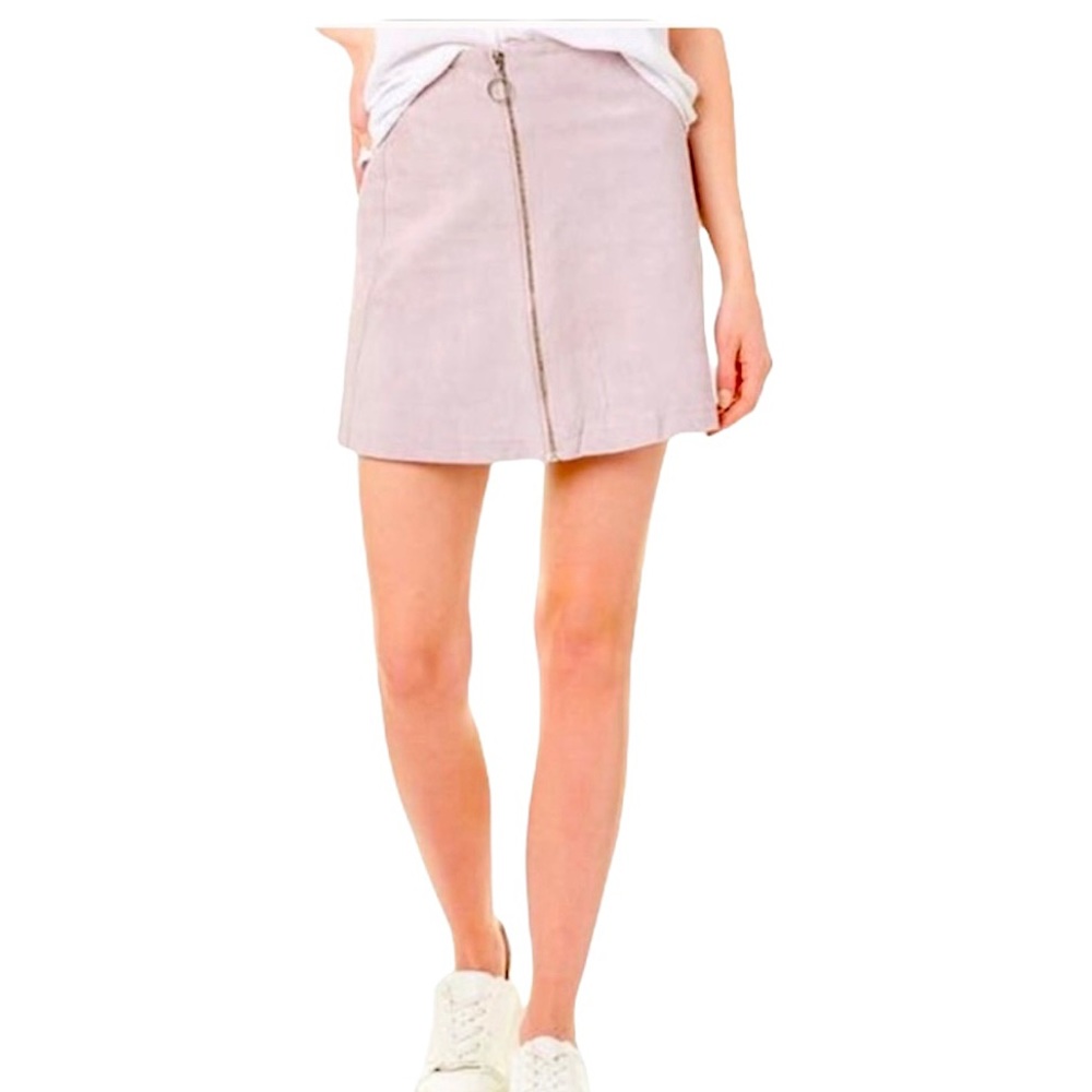 NWT Capulet Suede Lilac Mini Skirt S